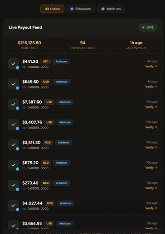 Traderscale live payout feed